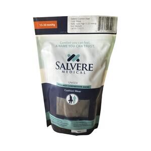 Salvere Medical Knee High Compression Socks Black Medium Cushion Wear